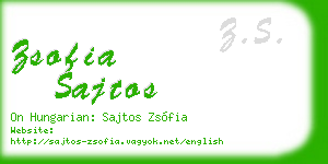 zsofia sajtos business card