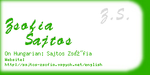 zsofia sajtos business card